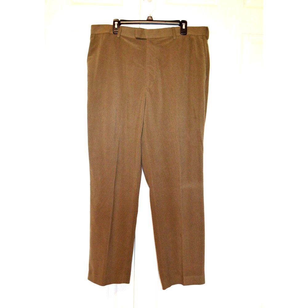 Axist Dress‎ Pants Brown Corduroy Size 38 Inseam 32" Soft Polyester
